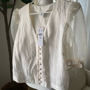 Top Shop Cream Blouse